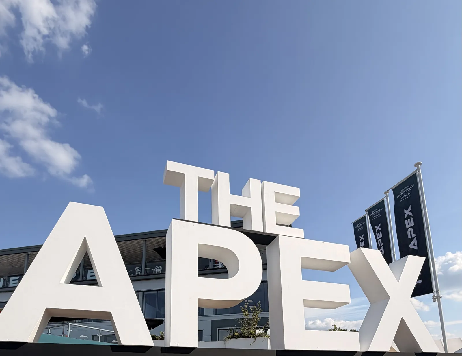The Apex of Aviation lettering at the Farnborough International Airshow